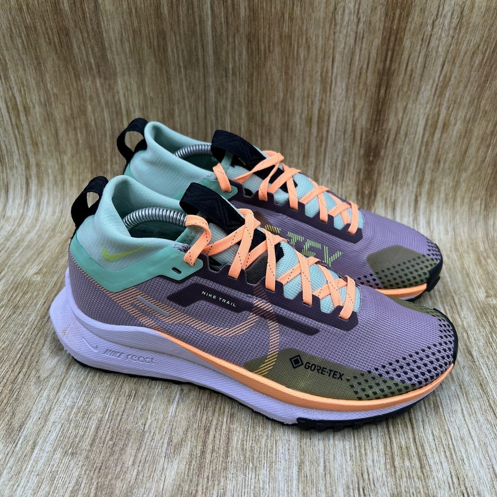 Nike Pegasus Trail 4 GORE-TEX Women's Size 7 Purple Orange Waterproof HM9723-500